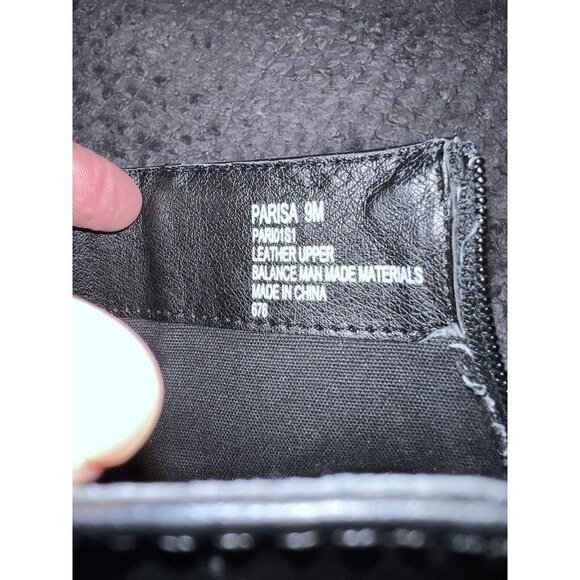 STEVE MADDEN Parisa Black Leather Women Block Heel Boot Booties - Picture 11 of 12